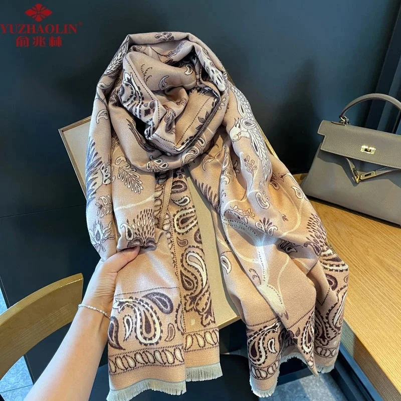 이미테이션 캐시미어 스카프 숄 여성용 가을 겨울 2025 신상 한국 버전 다용도 롱 따뜻한 겸용 스카프 아우터