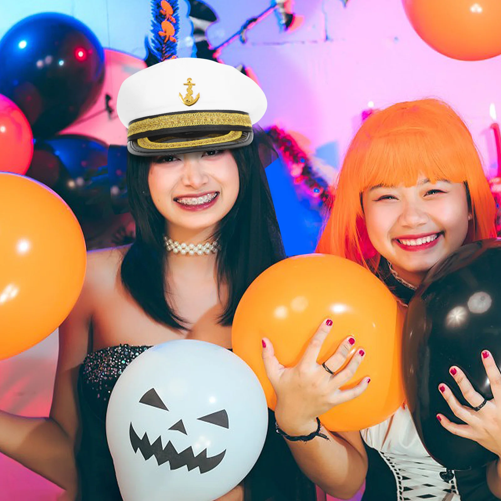 

Sailor Hat Costume Party Captain Hats For Women UV Protection Boat Sun Polyester Captains
