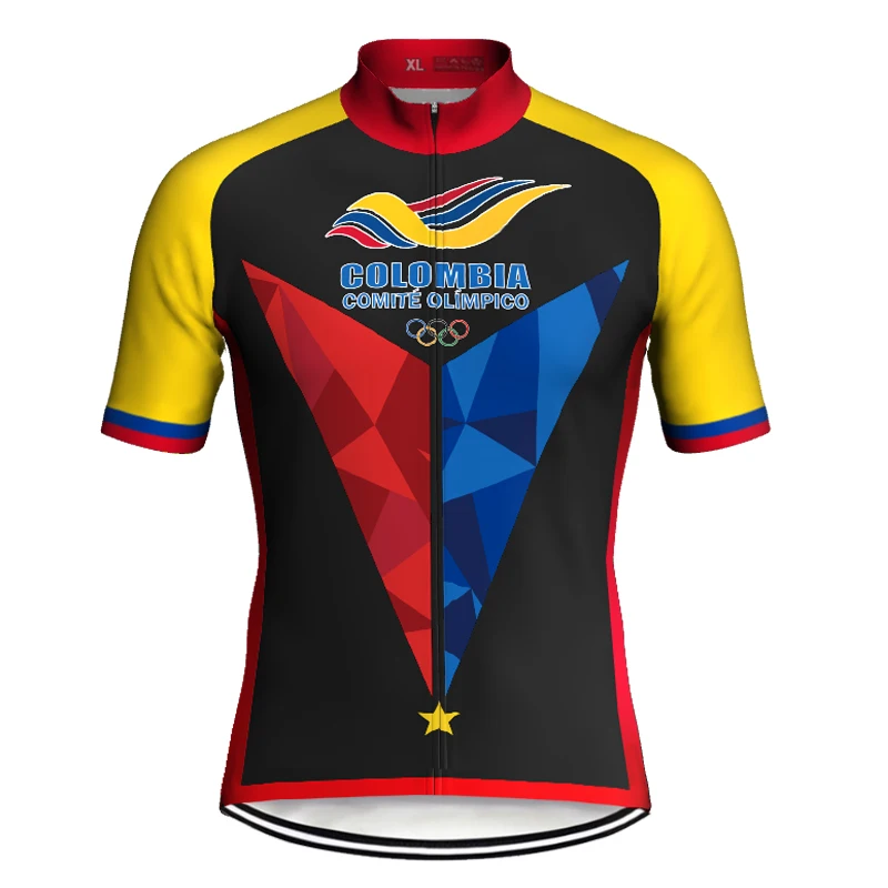 Colombia Cycling Sweater, Short Sleeve Wear, Road Bike Shirt, Motocross Jacket, Bicycle Clothes, Hiking Top, Rider Youth, Summer