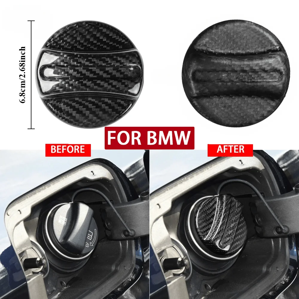 Car Fuel Tank Carbon Fiber Oil Gas Cap Trim Cover decor For BMW E90 E92 G30 F20 F21 F30 F32 F34 F80 F82 G80 G82 G83 G87 M3 M4