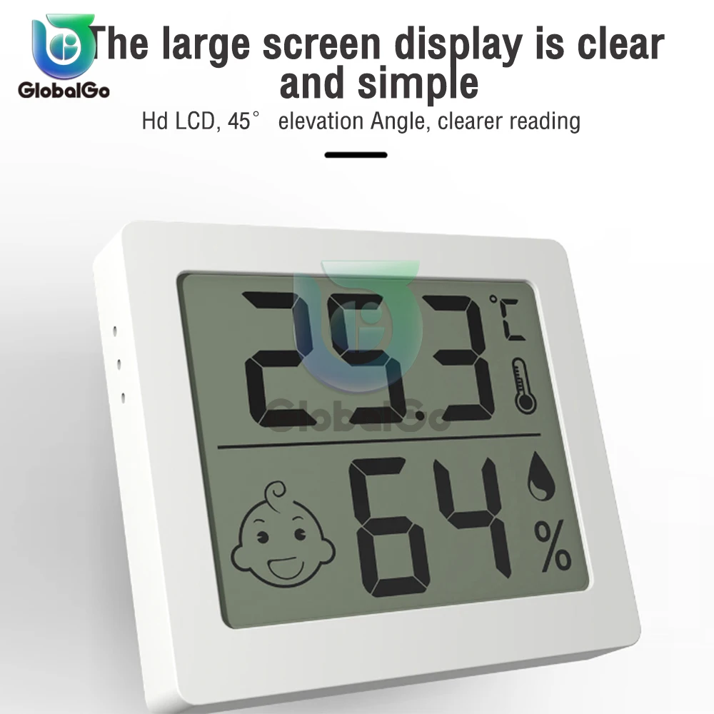 LCD Electronic Digital Temperature Humidity Meter Thermometer Hygrometer Indoor Outdoor Weather Station