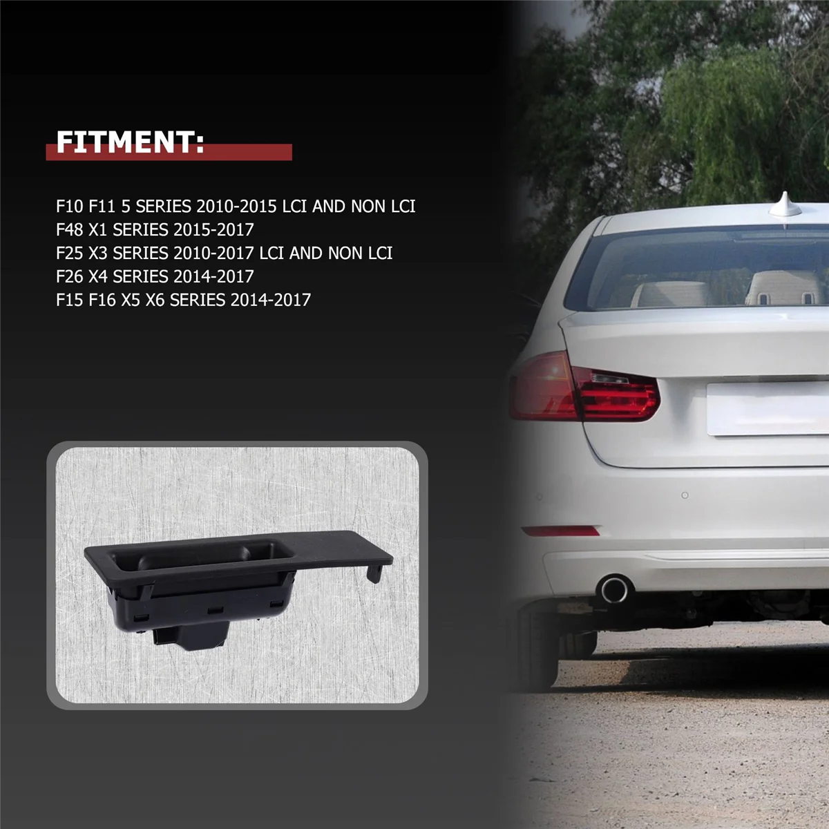 

FER-pBoot Lid Tailgate Switch for BMW F10 F11 F48 F25 F26 F15 F16 7463161 Tailgate Trunk Lid Door Opening Switch