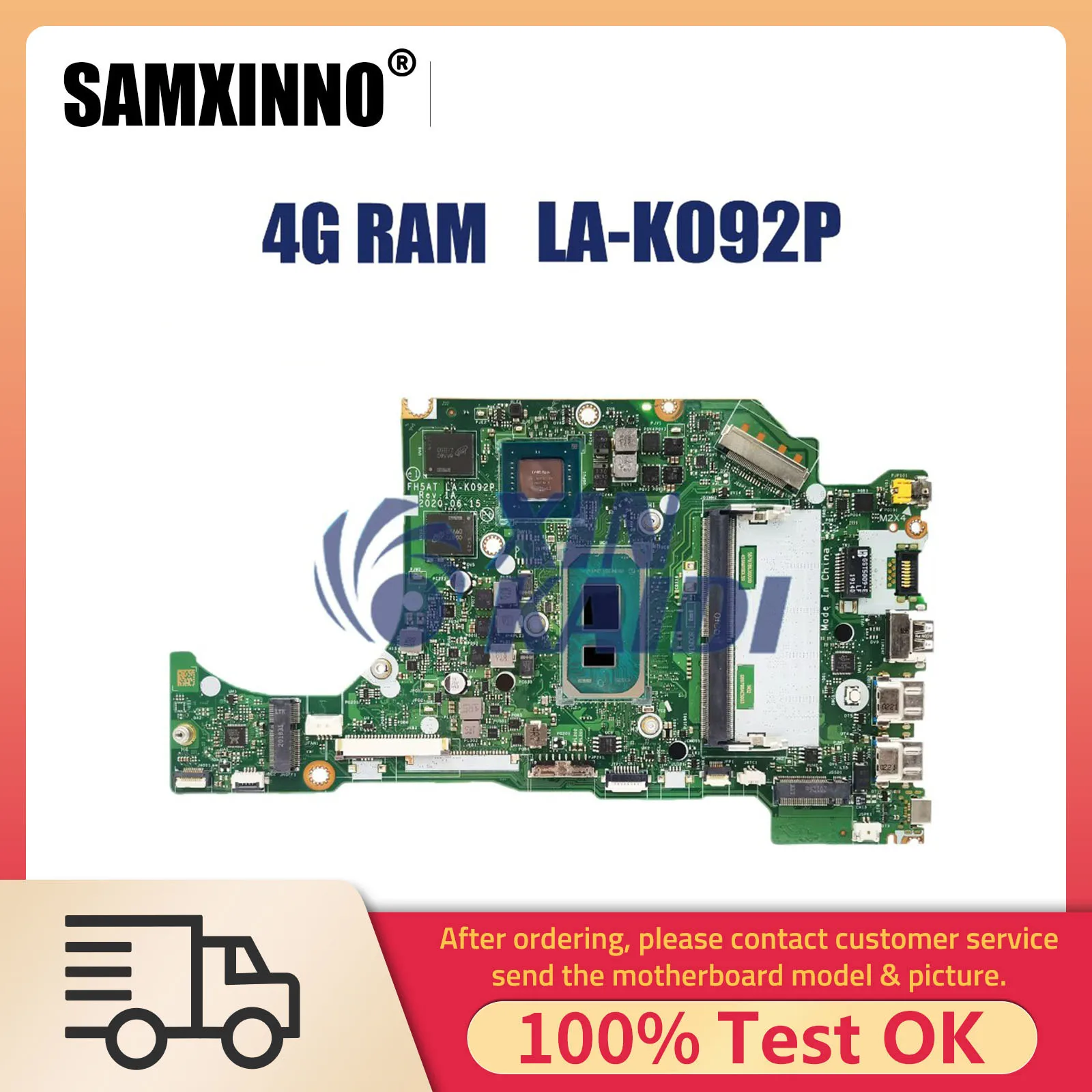 Computer Mainboard For Acer Aspire A515-56 A515-56G LA-K092P Laptop Motherboard NBAAP11004 i7-1165G7 CPU MX350-2G GPU 4GB RAM