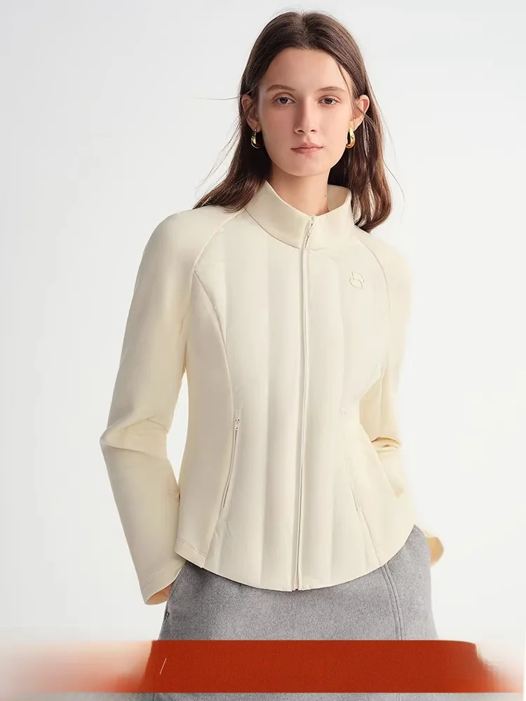 

Легкая женская стеганая куртка больших размеров с наполнителем, корейский стиль, теплая, с воротником-стойкой, длинными рукавами, зимняя верхняя одежда