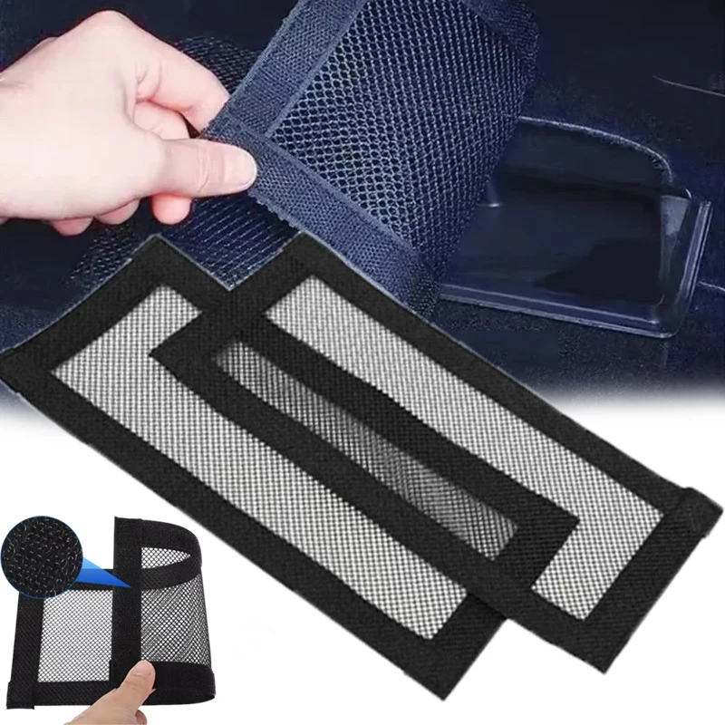 

Car Dust Mesh Under Seat Air Vent Protector Anti-blocking Decoration Honeycomb Velcro Mesh Sticky Solid Car Interior Accessories
