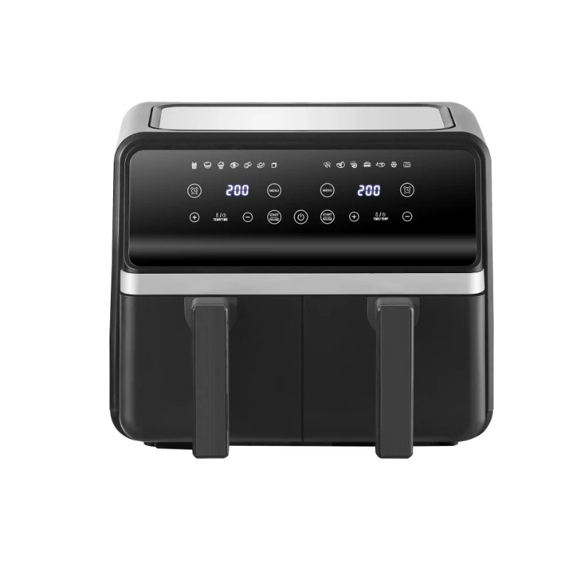 Household electric fryer, double-pan air fryer, multi-function visual, large capacity, smart oven