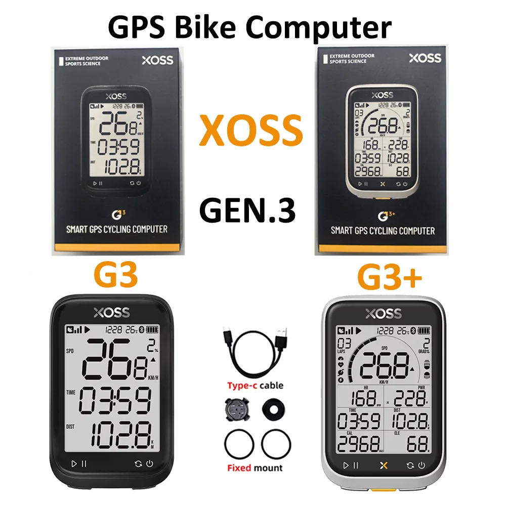 XOSS G3/G3+ GPS Bike Computer G3 Plus Power Meter Cadence Speed Odometer Connection Cycling For MTB Bicycle