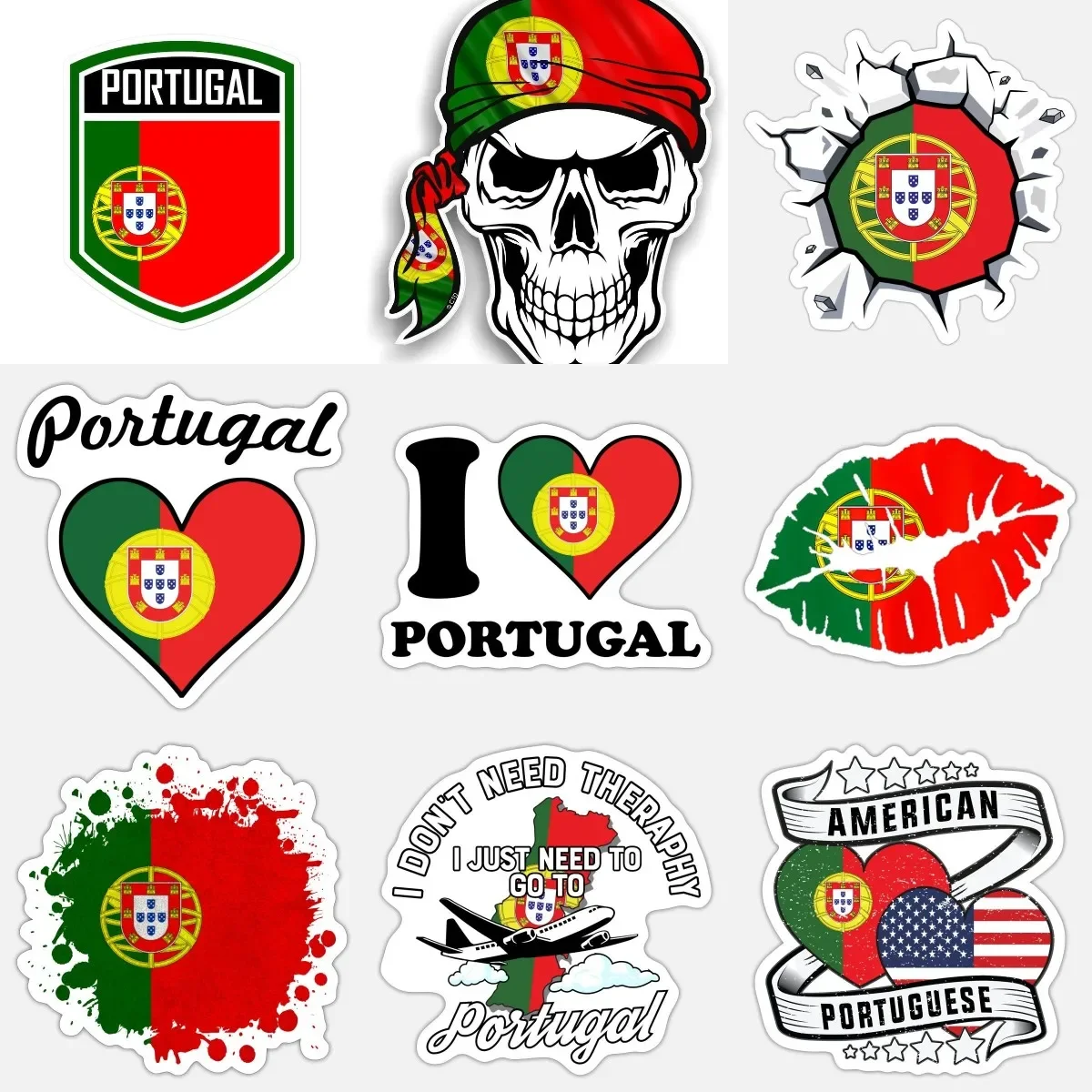 

P Portugal Nnational Flag Map National Badge Car Decal Portugese Sticker Car Auto Motorcycle Bicycle Logo Decal Car Styling