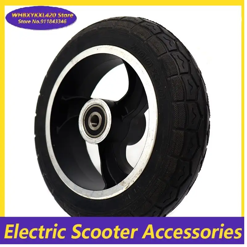 Hot sale high-quality NEW 200x50 Thickened explosion-proof solid wheel 8 Inch solid tire with alloy hub for Electric Scooter