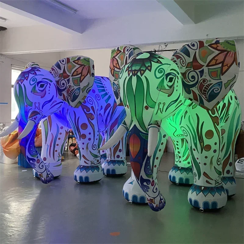 

Multicolor Inflatable Elephant for Advertising Events