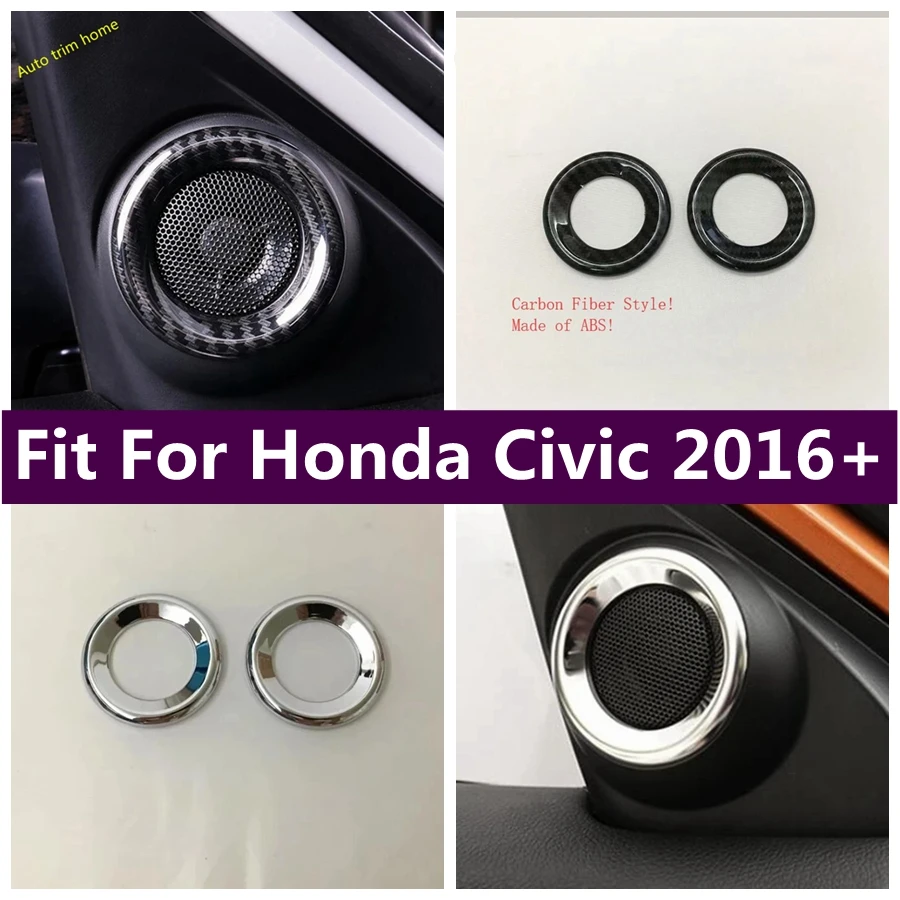 

Auto Window Pillar A Post Speaker Triangle Cover Trim Garnish Bezel Moulding For Honda Civic 2016 - 2020 Interior Accessories