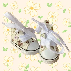 Tilda 5.5cm Canvas Sneakers For Dolls Paola Reina Minifee Corolle,Toy Joints Doll Sports Shoes for Cotton Stuffed Dolls Toys