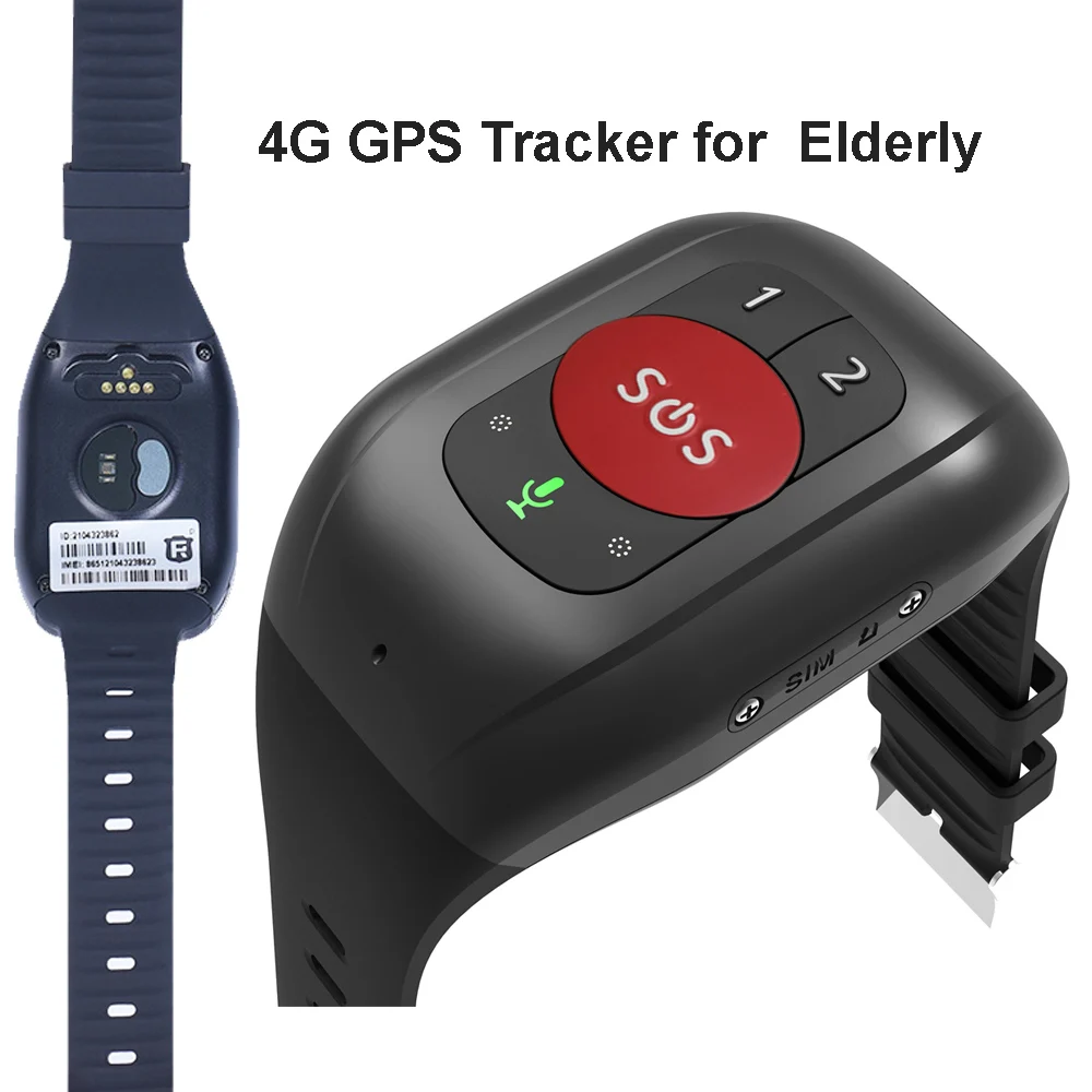 2026 Elderly People Smart Watch Bracelet 4G LTE GPS Tracker Temperature Sensor SOS Urgent Call and Fall Detection for the Senior