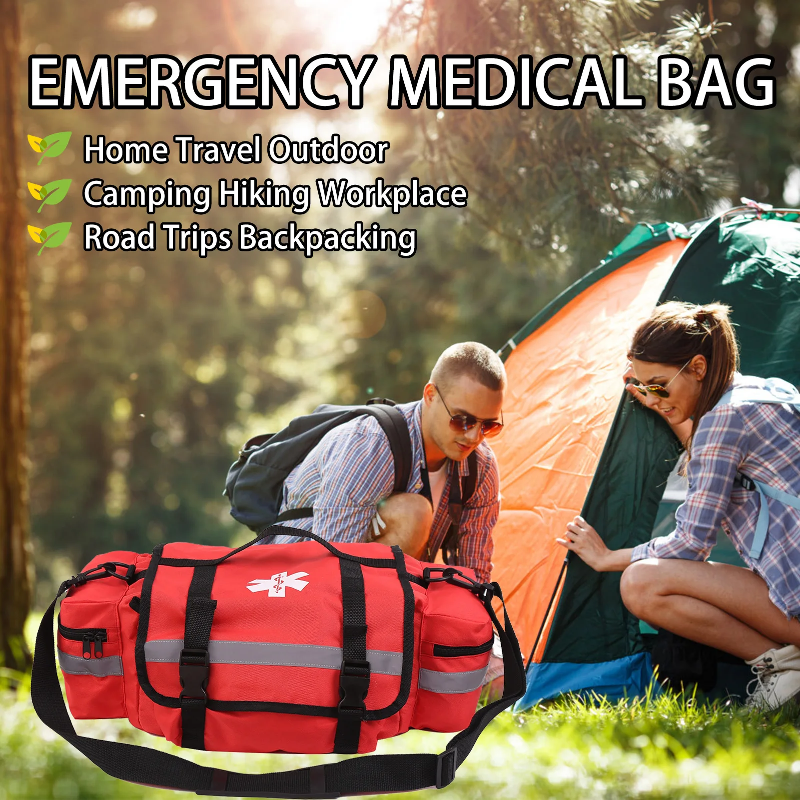 Empty Medical Storage Bag Humanized Design Multiple Pockets Storage Organizer Suitable for Home Travel Outdoor