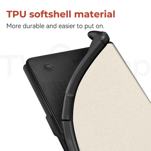 Imagen 2 del producto Funda Twosheep para Kobo Clara BW / Clara 2E / Clara Color | Estilo de texto mínimo en inglés | Funda con tapa de TPU de 6 "", apagado/encendido automático