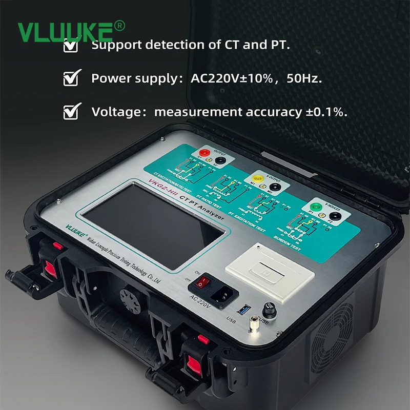 VLUUKE VKGZ-HII CT PT Analyzer Meter High Performance IP67 Protection 0.2 Accuracy 10W 1 Year Warranty Electronic Aluminum Alloy