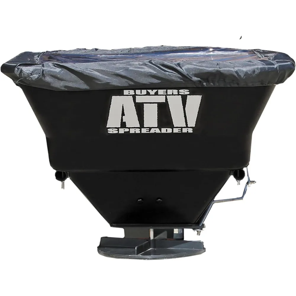 ATV Broadcast Spreader, All-Purpose Spreader for Salt, Seed & Fertilizer, 100 lb. Capacity W/ Rain Cover,Spreader, Salt Spreader