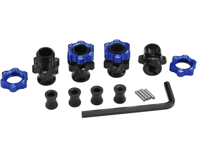 Hot Racing HRATE117FL Aluminum 17mm Hex Wheel Hub Adapters (Front +3mm) for 1/10 Traxxas 2WD Slash/Rustler/Stampede