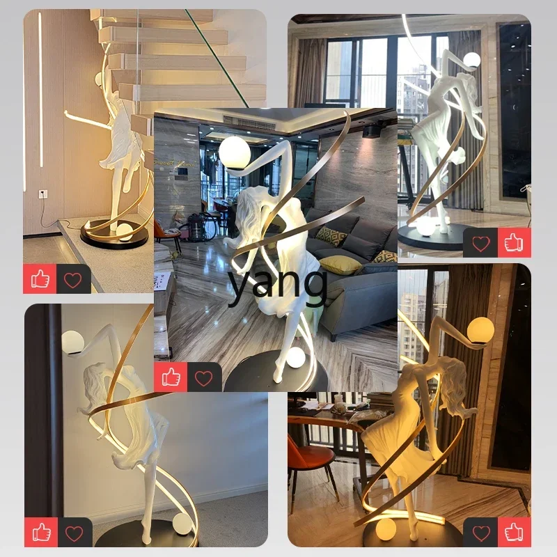 Yjq Creative Human-Shaped Art Sculpture Floor Lamp Sales Department Dance Goddess Decoration Floor Lamp