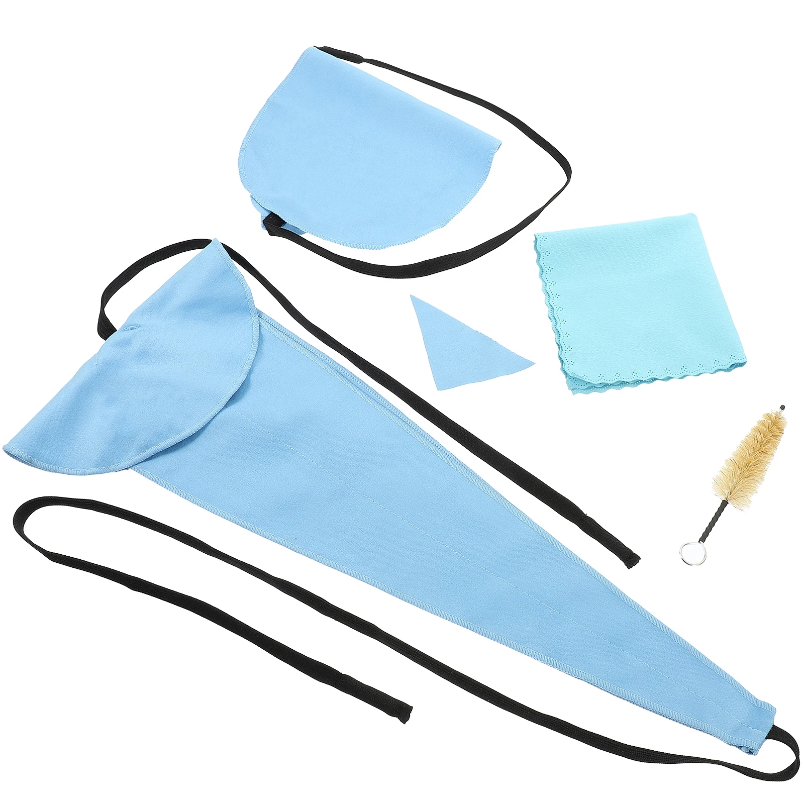 

Saxophone Cleaning Care Kits Blue Washable Cleaning Cloth for Clarinet Flute Woodwind Instrument Inside Tube Residue Cleaner