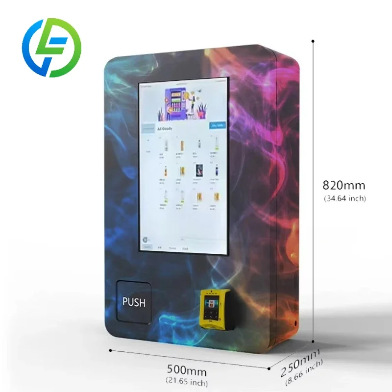 FL Screen Wall Mounted Metal Vending Machine with SDK Smart Self-Service Tobacco Digital Card Reader Age Verification Customized