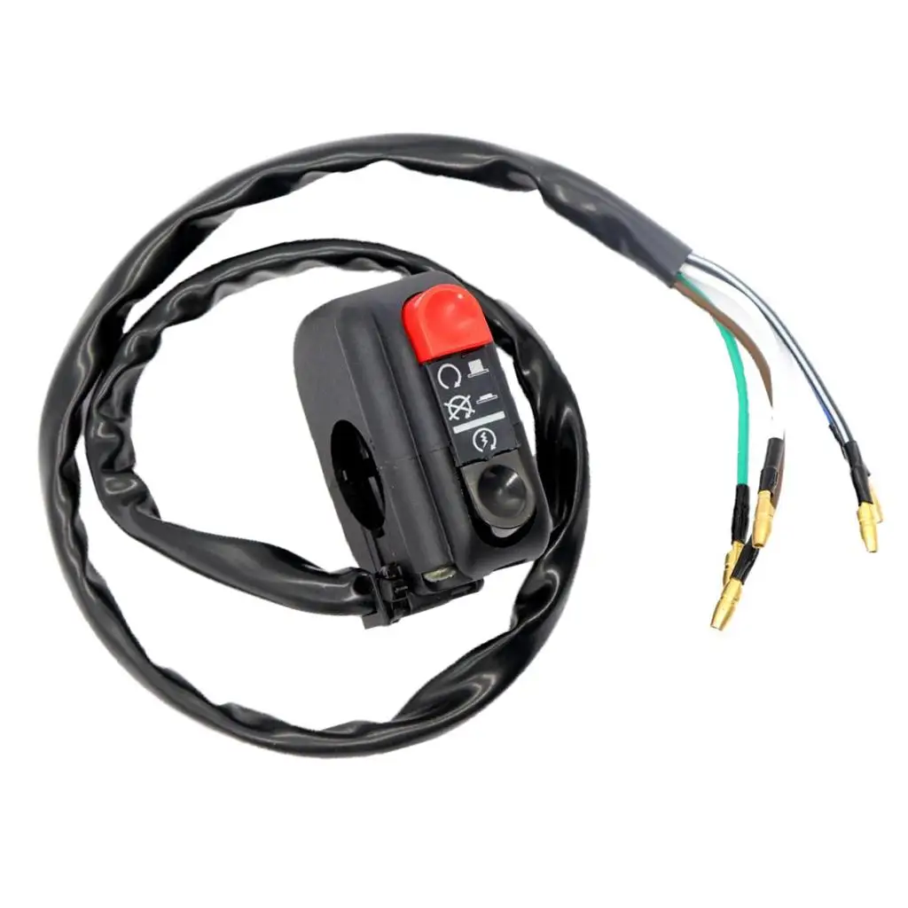 Plastic Handlebar Headlight Switch Motorcycle Starter Kill Horn on Off Button for 7/8 Inch Bars