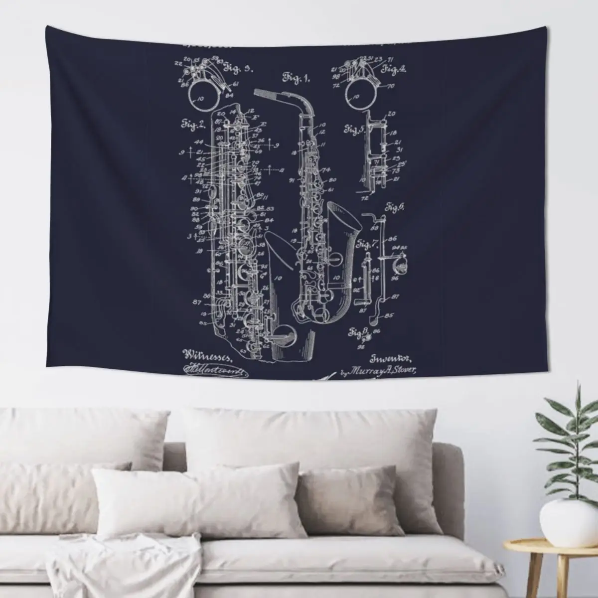 

Saxophone Tapestry Room Ornaments Luxury Living Room Decoration Tapestry