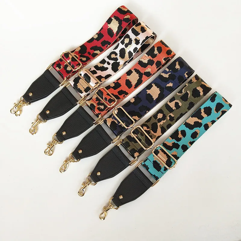 Leopard Print Strap Accessories Oblique Span Long Bag Burden Reduction Wide Shoulder Strap Lychee Pattern Bag Replacement Belt