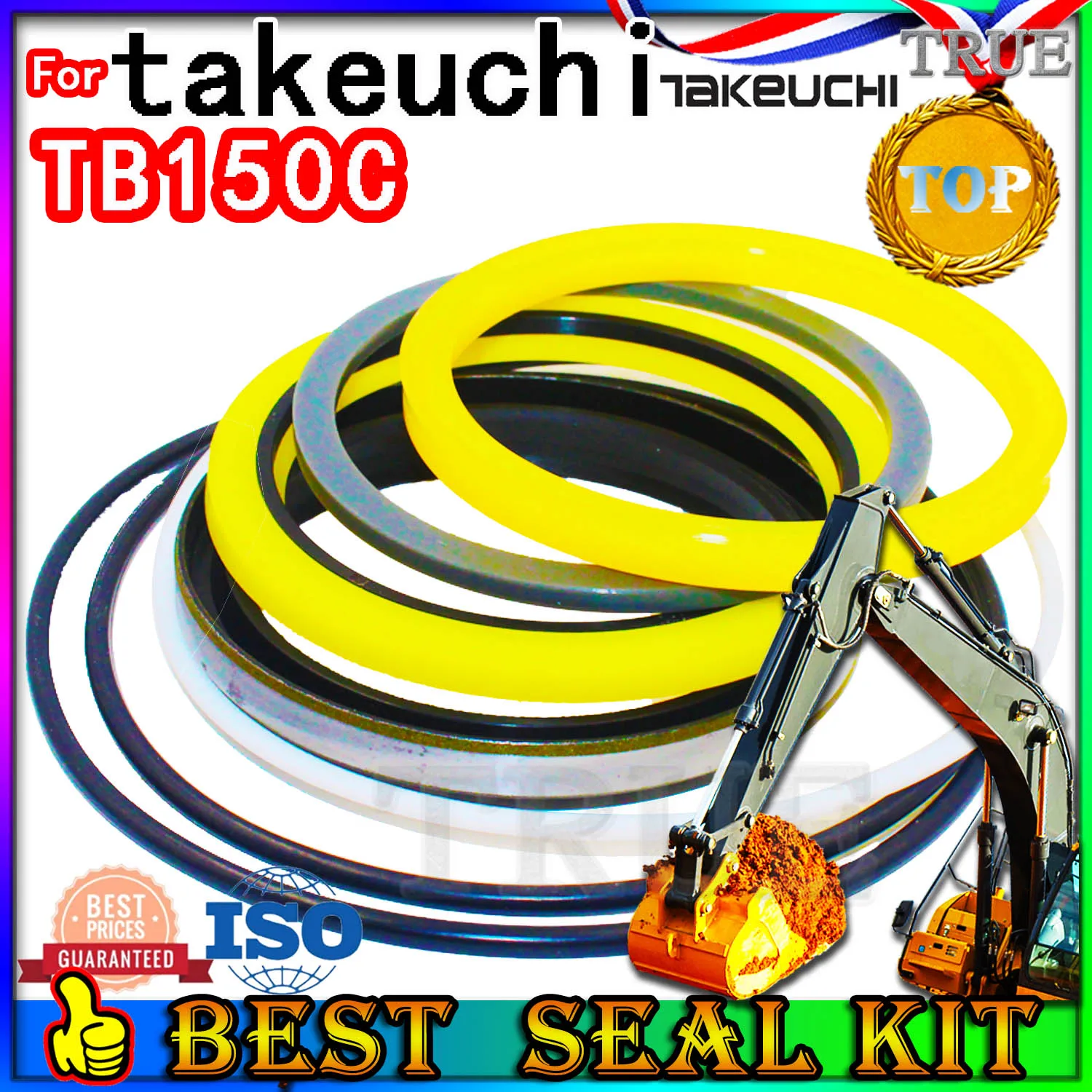 

For TAKEUCHI TB150C Oil Seal Repair Kit Boom Arm Bucket Excavator Hydraulic Cylinder Joystick Engine O-ring Pump Digger Adjust