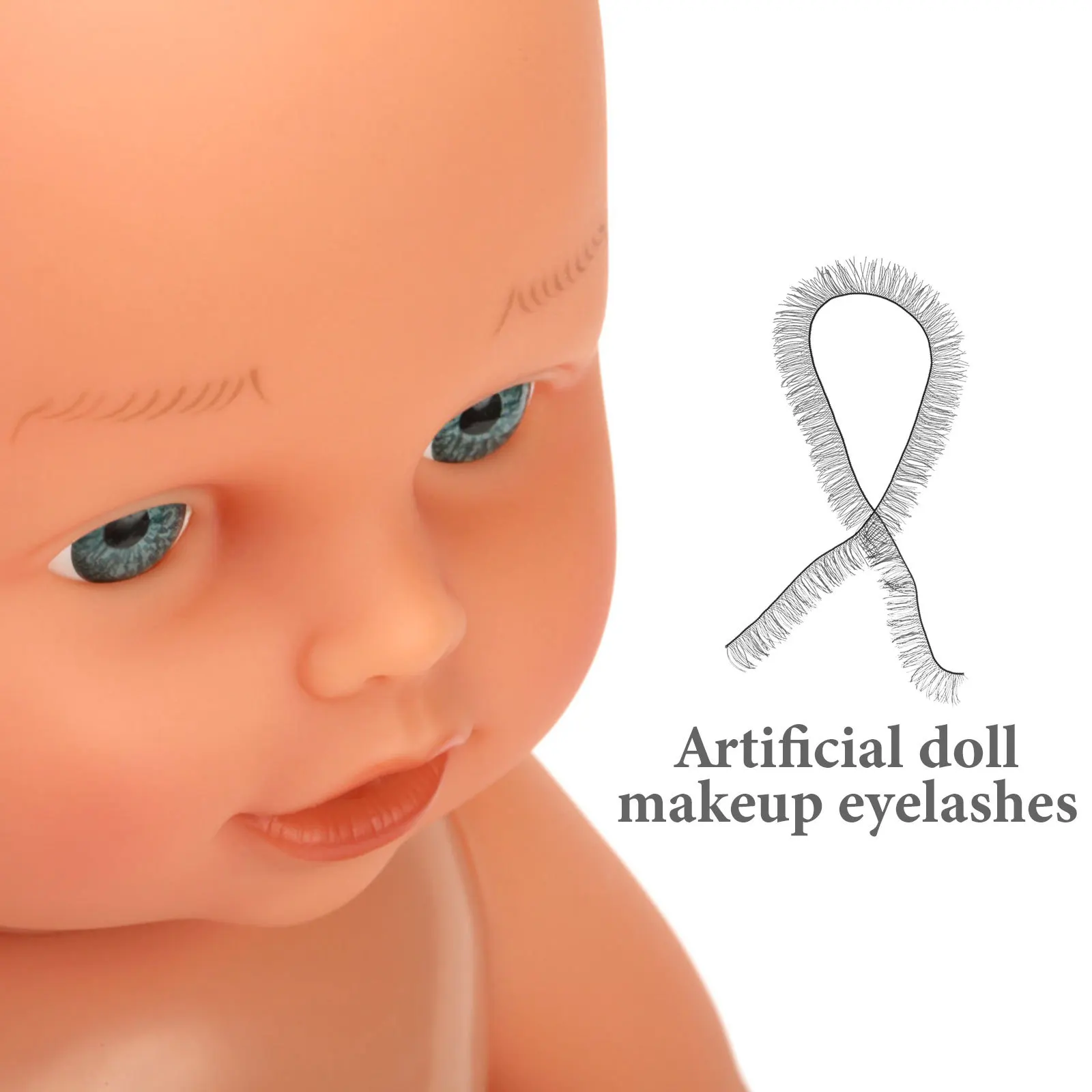 30 قطعة الرموش الصناعية سميكة الطبيعية الضفيرة حجم صغير مقلد رمش شرائط DIY بها بنفسك الحرف الاصطناعي نظارات اكسسوارات #4