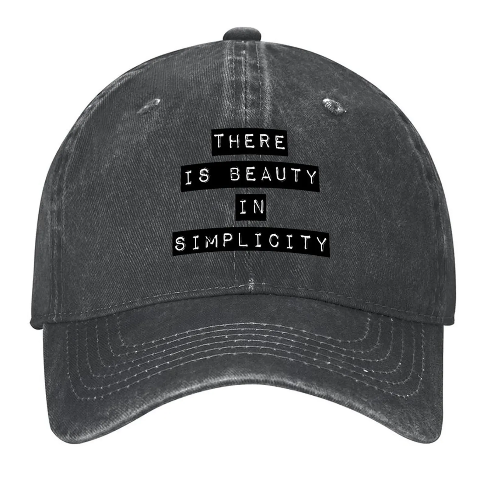

There is Beauty in Simplicity Baseball Cap black summer hat tea Hat Snap Back Hat Golf Women Men's