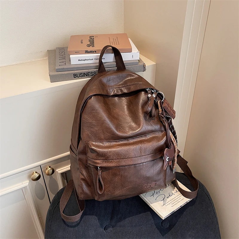 

Модные повседневные рюкзаки из искусственной кожи класса люкс: хит продаж, универсальный дизайн, большая вместимость, для женщин, для работы и учебы