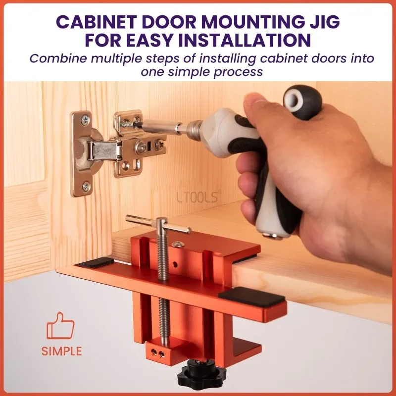 New Woodworking Storage Cabinet Door Installation Fixture Alloy Punching Fixing Clip Cabinet Right Angle Clamp Manual Tools DIY