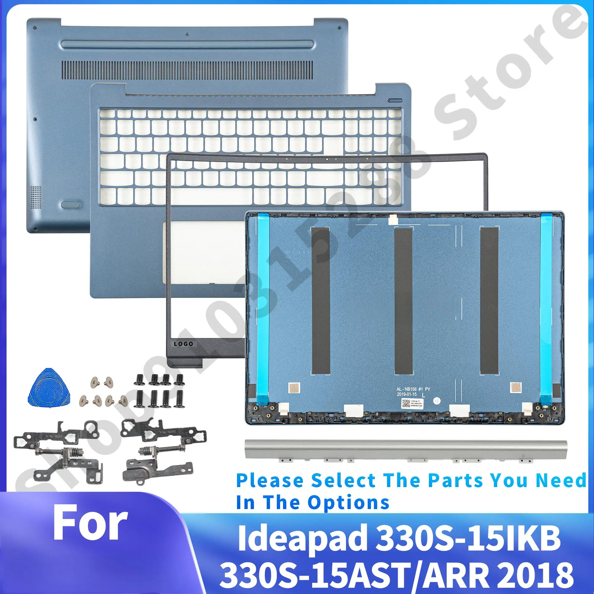 

NEW Lid For Ideapad 330s-15 330S-15IKB 330S-15AST 15ARR LCD Back Cover Bezel Palmrest Bottom Case Hinges Replacement