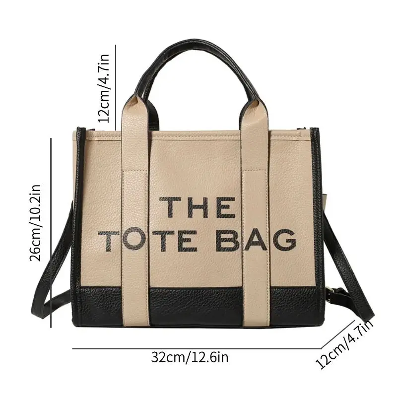 The Tote Bag For Women, Trendy PU Leather Handbag, Top Shoulder Bag Purse, Casual Crossbody Bag