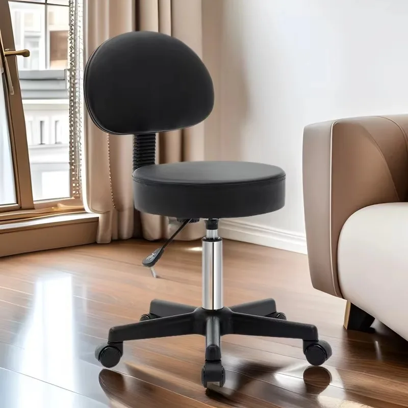 Large Stainless Steel Salon Stool with Lifting Rotating Pulley Swivel Chair for Beauty & Hair Salons Makeup Manicure