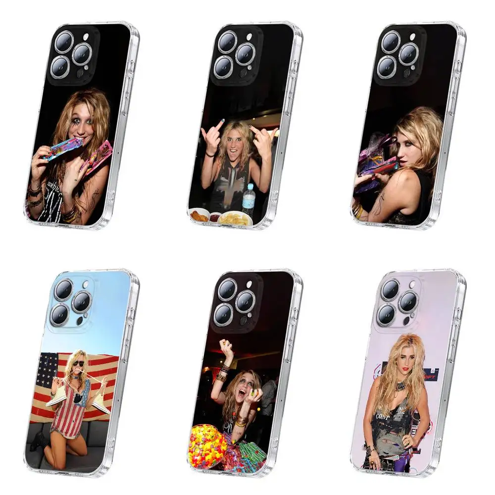 

Singer K-Kesha Phone Case For iPhone 17,16,15,14,13,12,11 Plus,Pro,Max,Plus,E,SE4,Mini Transparent Cover