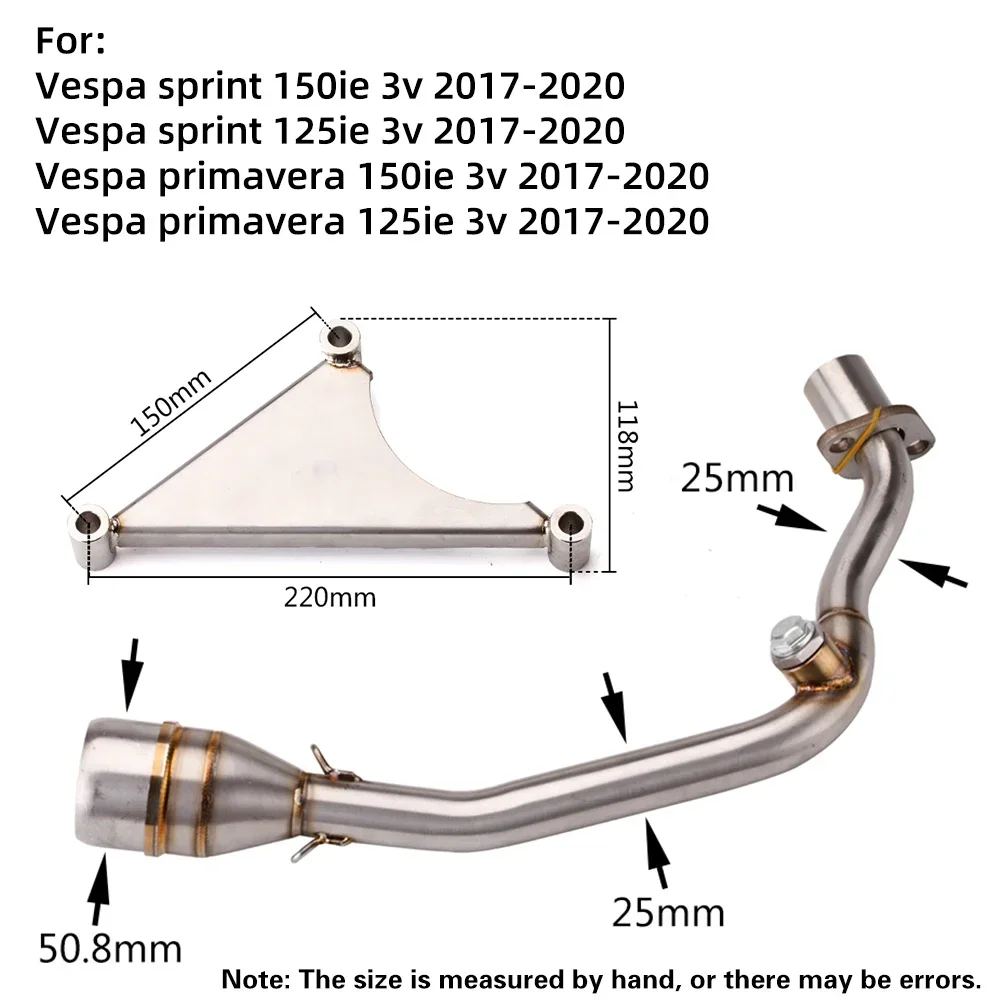 For Vespa sprint150 Exhaust pipe set 2017-2020 Exhaust escapefront link pipe full exhaust muffler styem