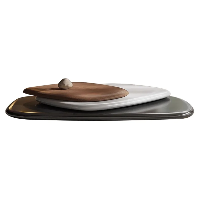 CX light luxury rock slab coffee table round size combination telescopic creative round, tea table