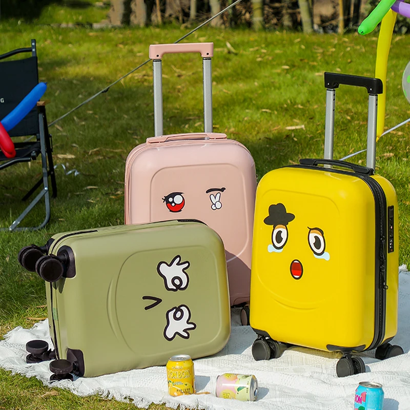 Valigia trolley compatta per bagagli per bambini nuova per ragazzi e ragazze Valigia da viaggio da 20 pollici Borsa da cabina con serratura a combinazione da 18 pollici