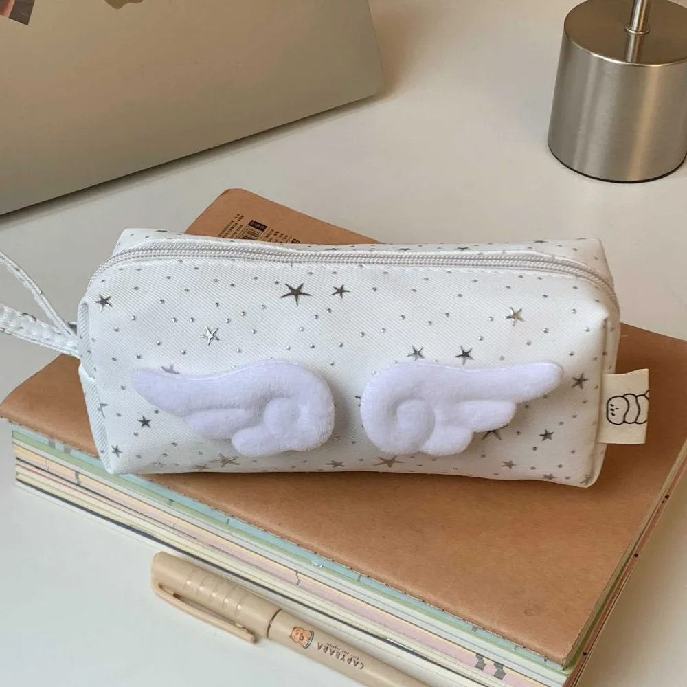

INS Star Wings Pencil Case Multi-functional Handheld Stationery Bag Large-capacity Stationery Pouch Back To School Gift