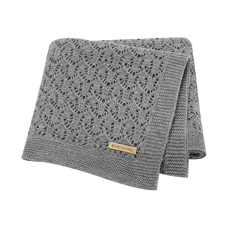 Baby Blankets Outdoor Mats Breathable Lightweight Newborn Boys Girls Knitted Stroller Nursery Swaddle Wrap Infant Receiving Mats