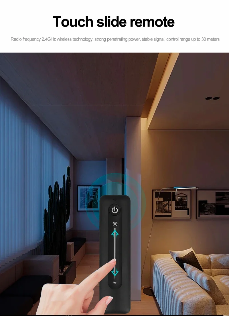 LED Dimmer PWM Wireless DIM Touch Remote Controller DC 12V 24V 6A Dimming Switch Adjust Bright for Single Color LED Strip Light
