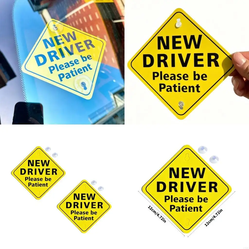 PVC Car Window Sticker For New Driver Quick Installation Suction Cup Design New