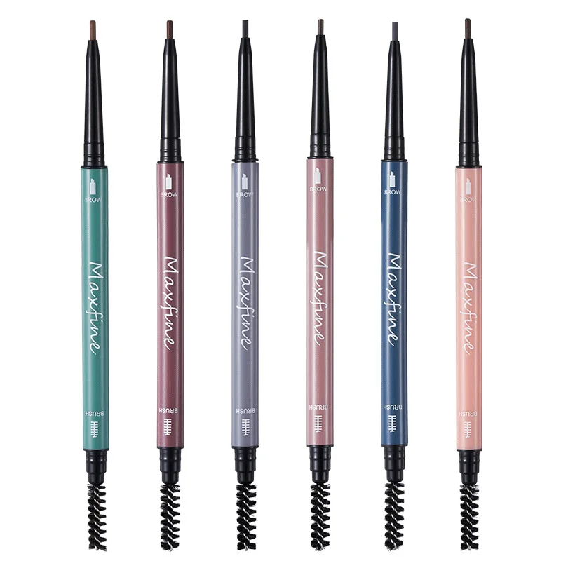 Neuer modischer Macaron-Augenbrauenstift, 6-farbig, natürliches Finish, langlebig, wasserdicht, einfach anzuwenden, professioneller Augenbrauenstift, Kosmetik