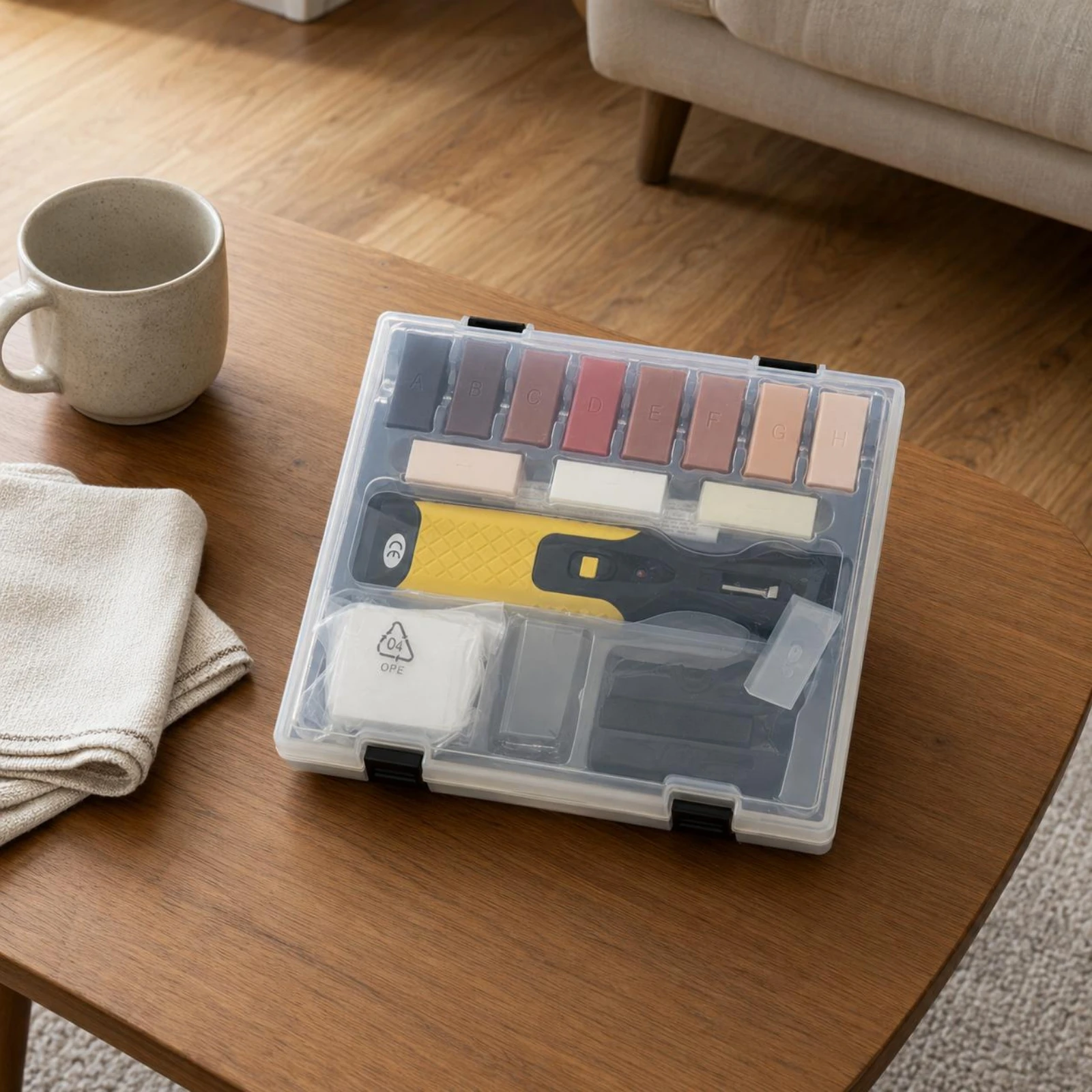 

Wood Flooring Repair Kit Complete Set Floor Repair Kit Sealant Blocks Heated Tool