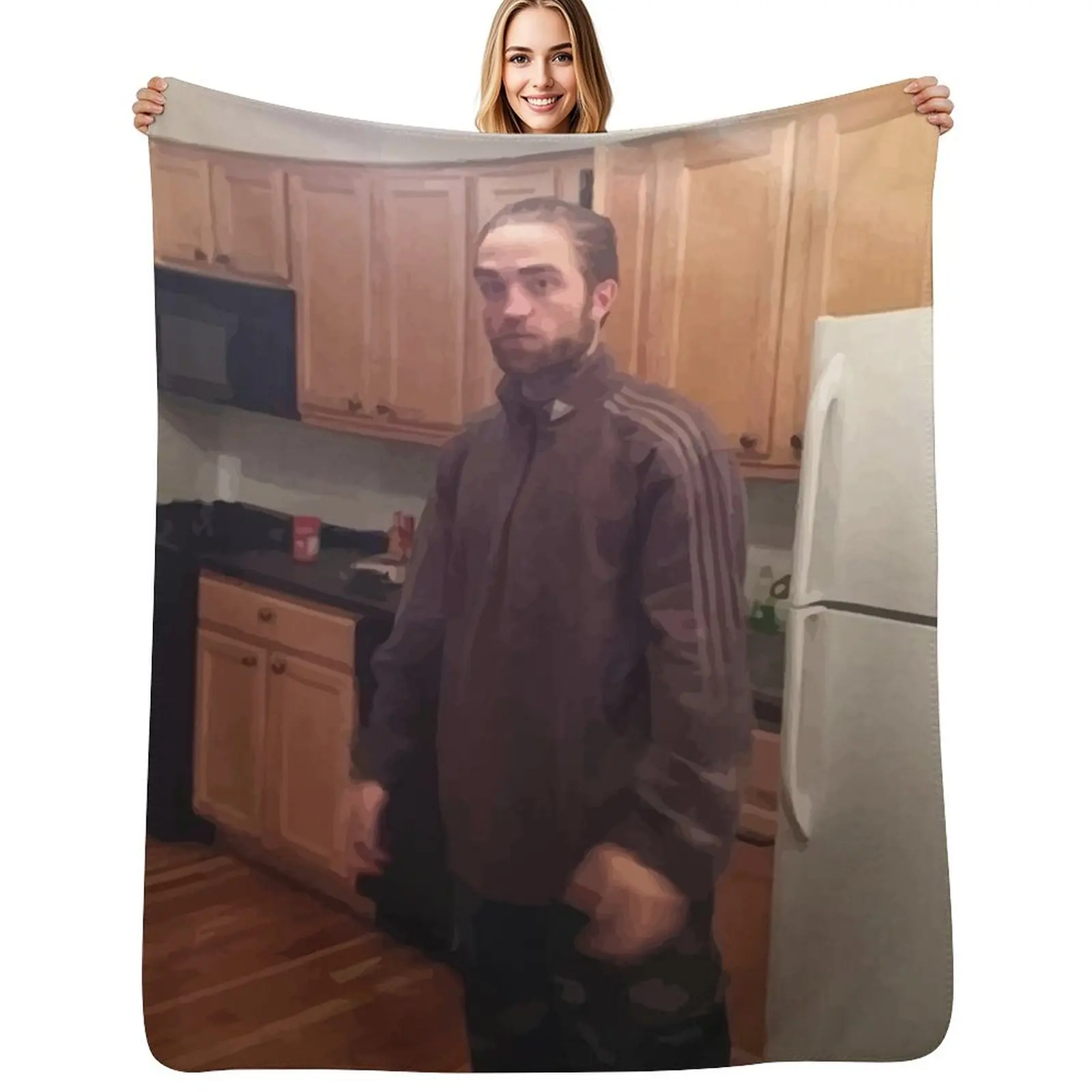 

Robert standing meme Throw Blanket Blankets Sofas Of Decoration Shaggy for winter Plush Blankets