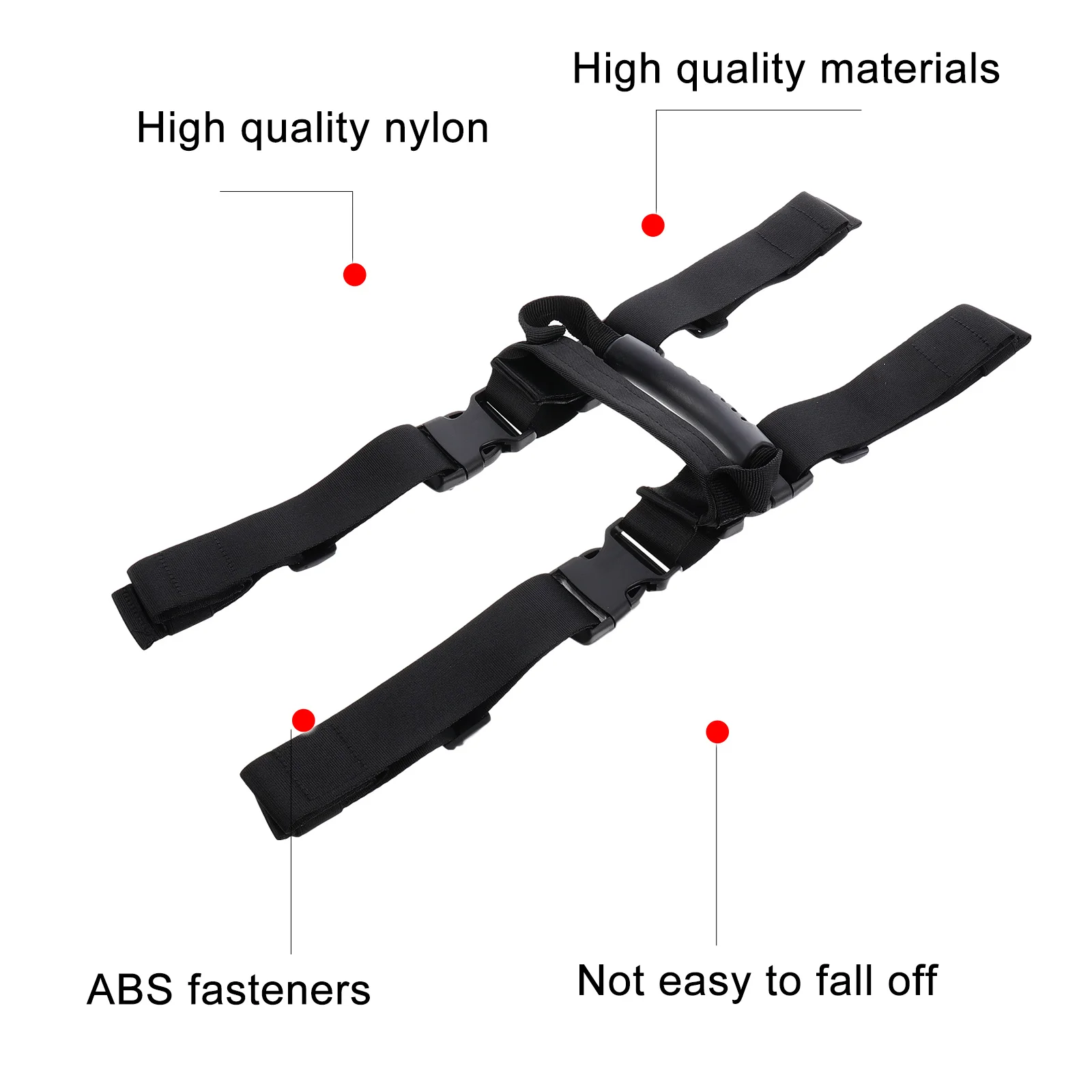 

Задняя боковая коробка для мотоцикла, ремешок для ручки, регулируемые прочные нейлоновые крепления из АБС-пластика, черные аксессуары для мотоциклов
