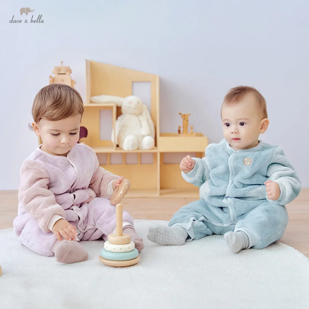 

Dave Bella Baby Jumpsuit Winter Boys Girl's Romper Casual Newborn Creeper Warm Comfortable Sweet Cute Antistatic DB4237051-A