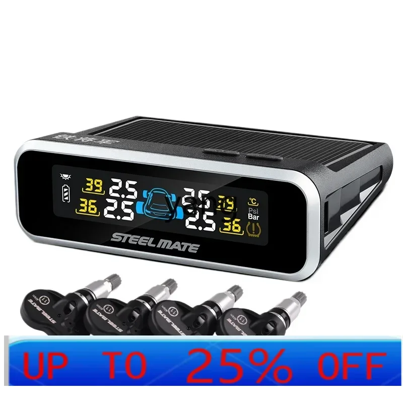 

CX tire pressure monitor automotive tire detector built-in wireless solar energy high precision